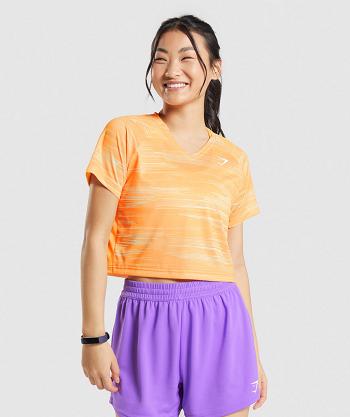 Dámské T Shirts Gymshark Sportovní Midi Oranžové | CZ 3258ILH
